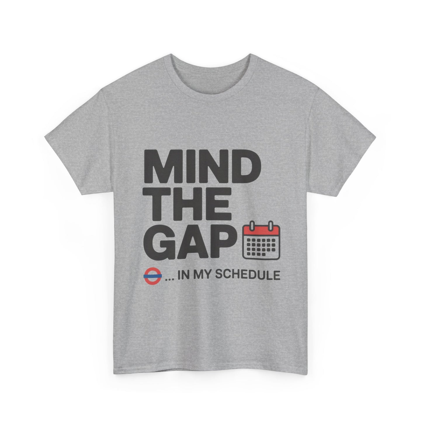 Funny Mind The Gap T-Shirt for Men, London Underground Inspired Schedule Tee, Office Humor Shirt
