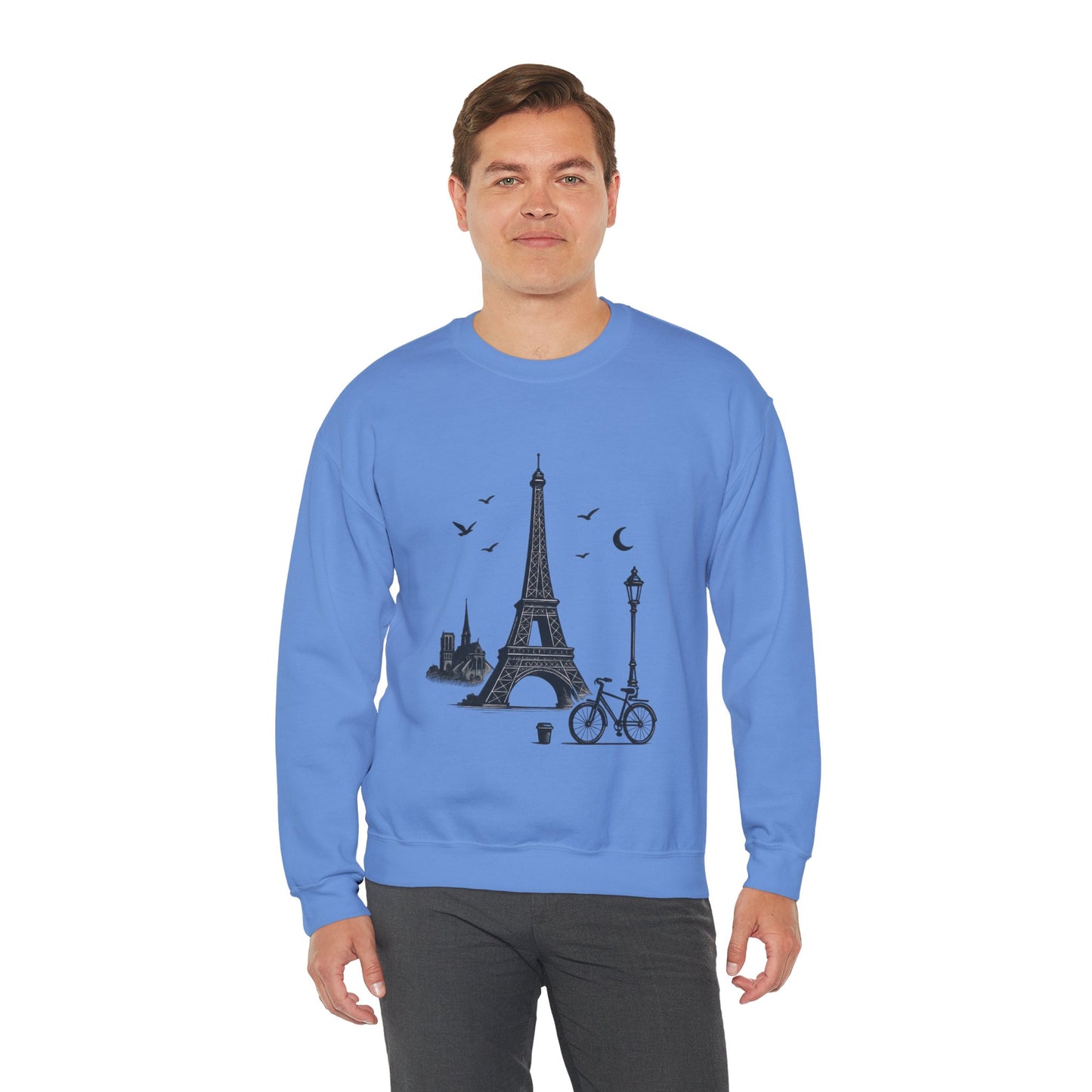 Vintage Parisian Crewneck Sweatshirt, Eiffel Tower Sweater, Cozy Travel Gift, Unisex Fashion, Casual Paris Sweatshirt