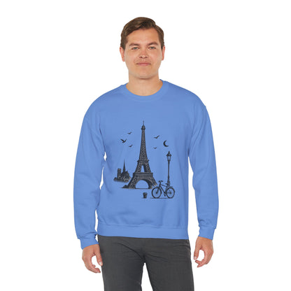Vintage Parisian Crewneck Sweatshirt, Eiffel Tower Sweater, Cozy Travel Gift, Unisex Fashion, Casual Paris Sweatshirt
