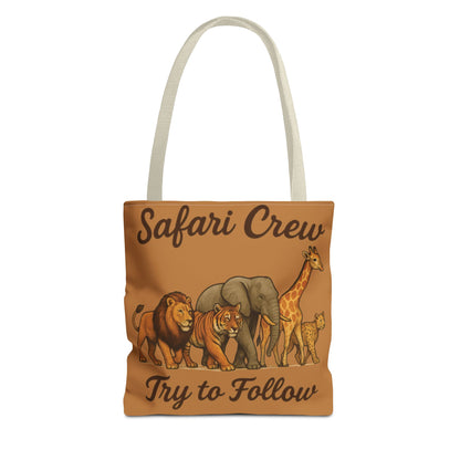 Safari Crew Tote Bag - Animal Print, Gift for Wildlife Lovers, Eco-Friendly, Stylish Grocery Bag, Adventure Enthusiast Essential