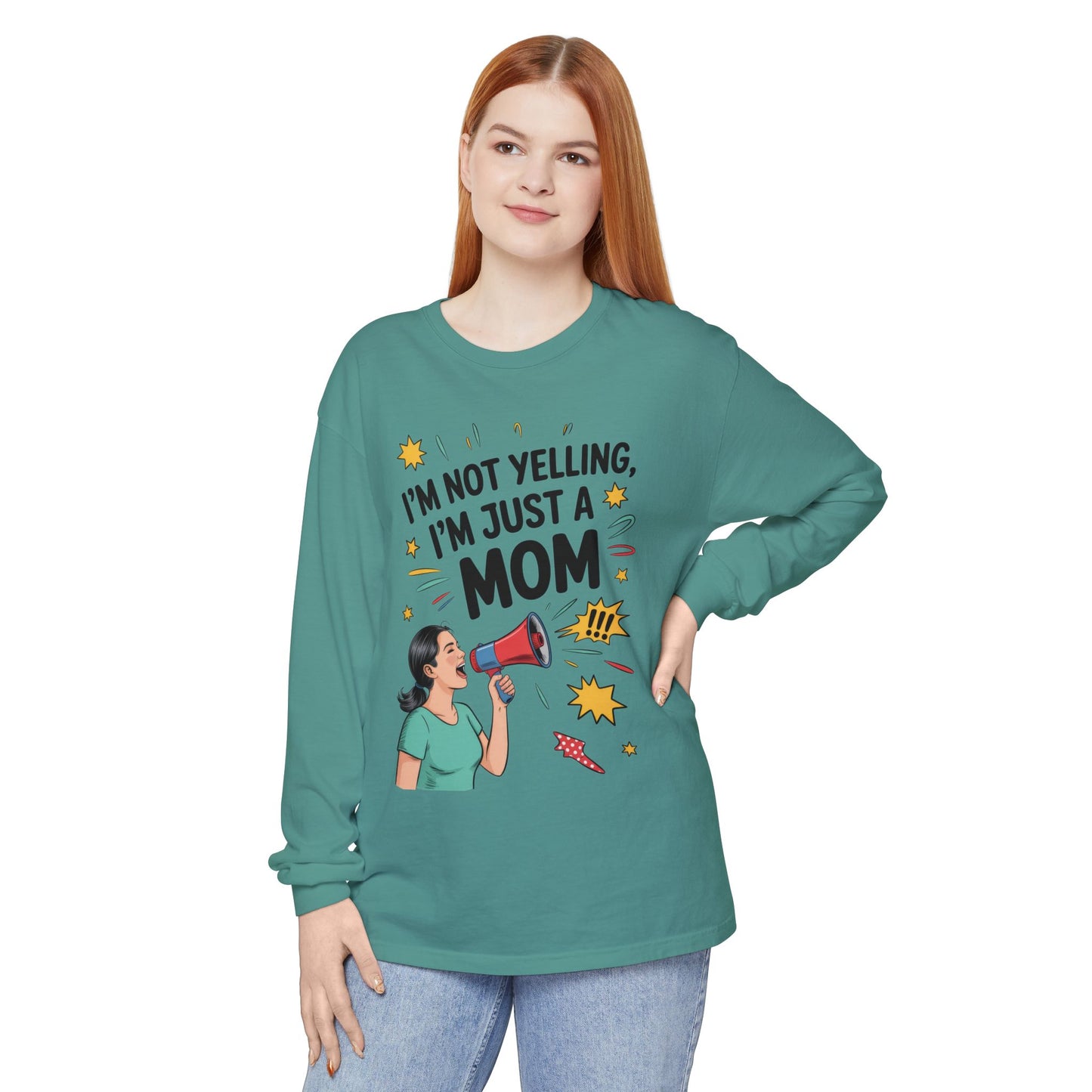 Funny Mom Long Sleeve T-Shirt, I'm Not Yelling I'm Just a Mom, Mother's Day Gift, Loud Mom Life Tank Top,  Mother's Day Apparel