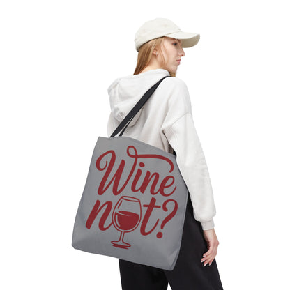 Wine Not? Tote Bag - Fun Wine Lover's Accessory for Parties, Gift for Wine Enthusiasts, Perfect for Grocery or Beach Outings, AOP Design