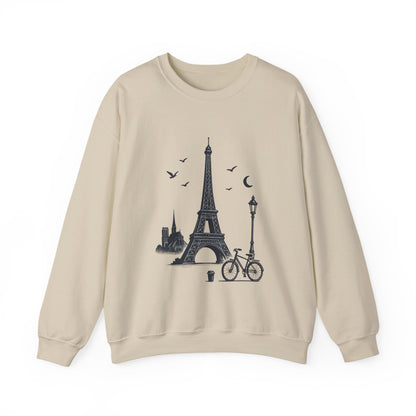 Vintage Parisian Crewneck Sweatshirt, Eiffel Tower Sweater, Cozy Travel Gift, Unisex Fashion, Casual Paris Sweatshirt