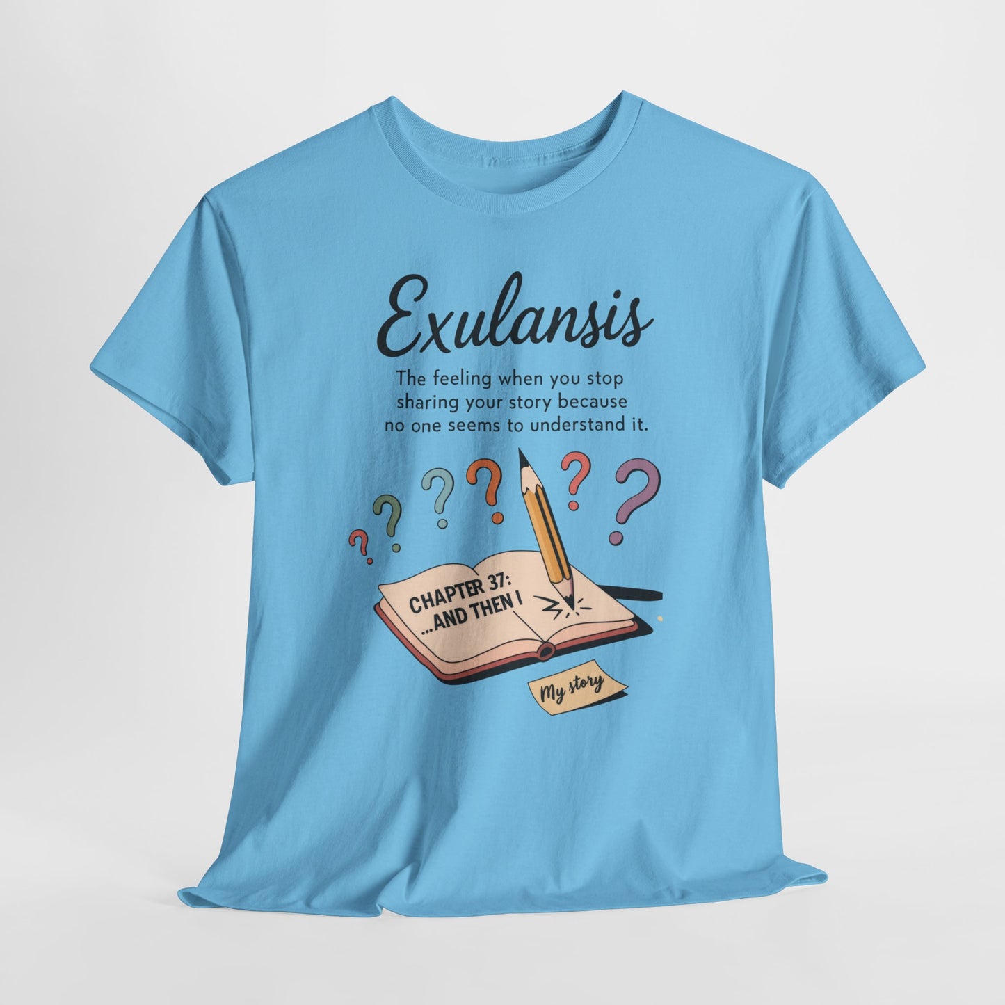 Exulansis Shirt, Emotional Aesthetic Word Tee, Deep Meaning Typography Graphic Tee, Women's Heavy Cotton Tee, deep meaning t shirt