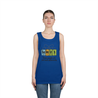 Funny Mens Genius Tank Top, Nerdy Humor Shirt, Periodic Table Shirt, Science Humor Tank, A Funny Gift for Science Lovers, Teachers