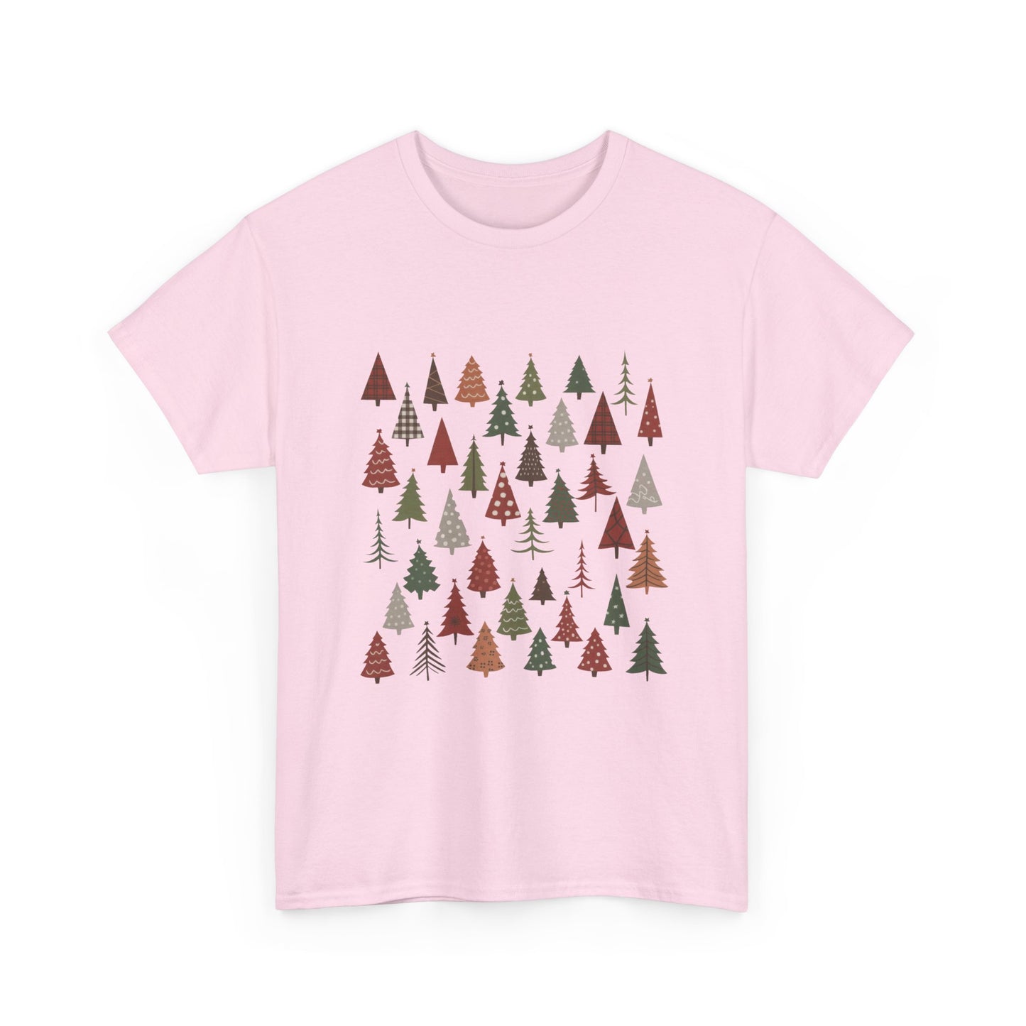 Minimal Christmas Tree T-Shirt, Boho Holiday Tee for Women