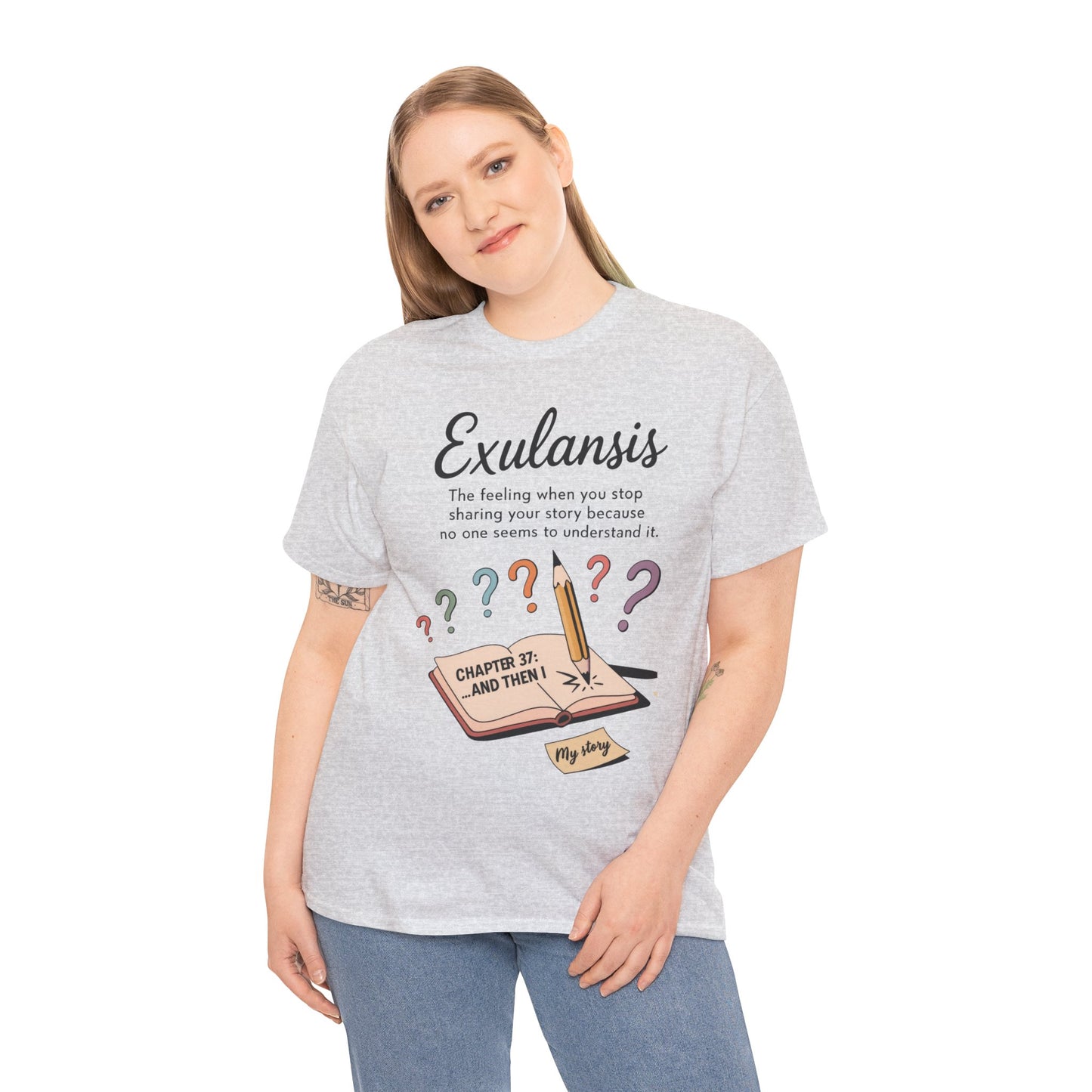 Exulansis Shirt, Emotional Aesthetic Word Tee, Deep Meaning Typography Graphic Tee, Women's Heavy Cotton Tee, deep meaning t shirt