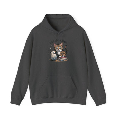 Cat Lover's Hoodie: Oops, I Did It Again, Funny Sweatshirt, Gifts for Animal Lovers, Cozy Hooded Sweatshirt, Pet Owner Apparel, Cute [...]