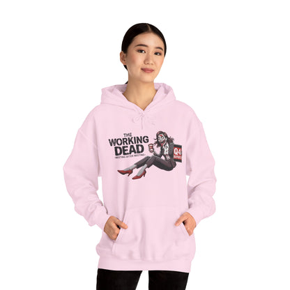 The Working Dead Women's Zombie Hoodie, Funny Office Meeting Sweatshirt, Halloween Zombie Top, Halloween Work Top