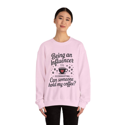 Social Media Humor Womens Sweatshirt, Funny Influencer Sweatshirt, instagram girl top, tiktok fashion, Perfect for Coffee Lovers