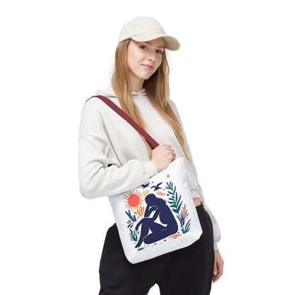 Boho Art Tote Bag, Versatile Eco-Friendly Carryall, Gift for Her, Summer Outing, Beach Bag, Reusable Shopping Tote