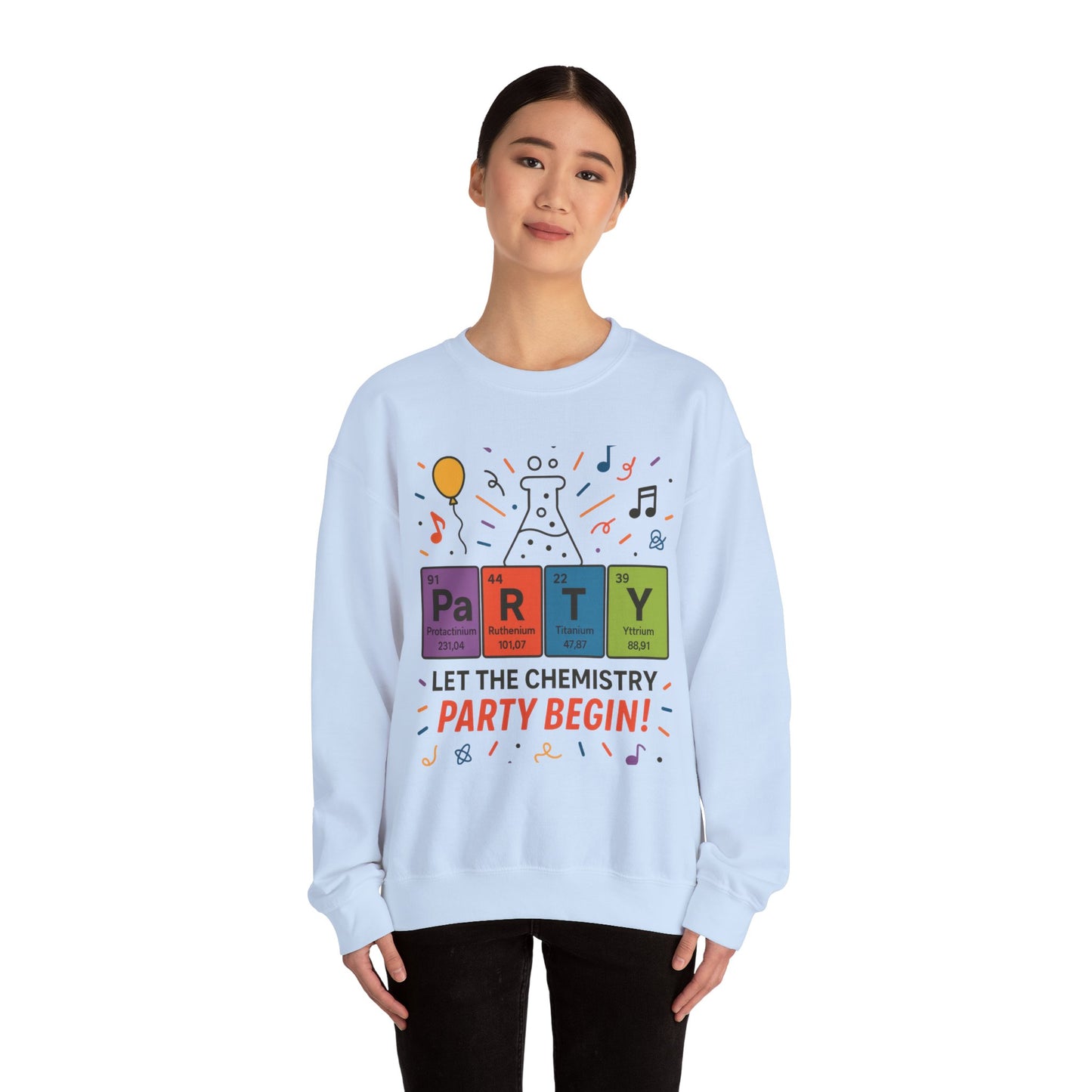 Party Chemistry Crewneck Sweatshirt, Chemistry Sweatshirt, Science Gift, Cute Crew Neck, Birthday Sweatshirt, Unisex Pullover