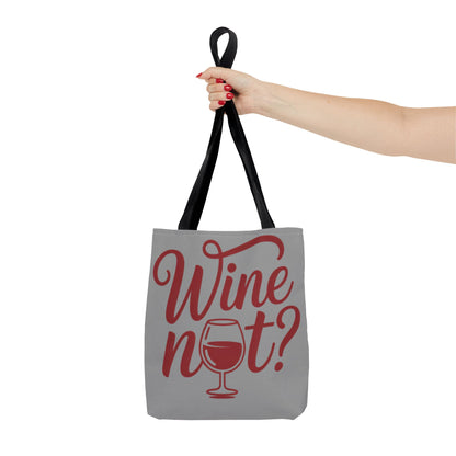 Wine Not? Tote Bag - Fun Wine Lover's Accessory for Parties, Gift for Wine Enthusiasts, Perfect for Grocery or Beach Outings, AOP Design