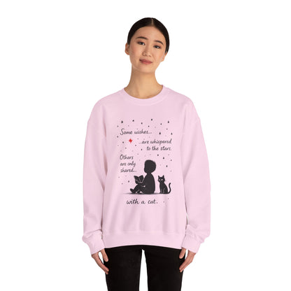 Cozy Cat-Inspired Crewneck Sweatshirt - Literary Lover Gift, Womens Layer, Cat Enthusiast Apparel, Thoughtful Gift for Cozy Nights