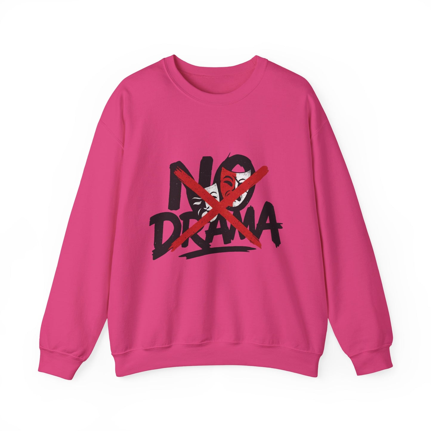 No Drama Crewneck Womens Sweatshirt, Cozy Sweatshirt, Relaxed Fit Pullover, Casual Gift for Friends, Everyday Comfort Apparel
