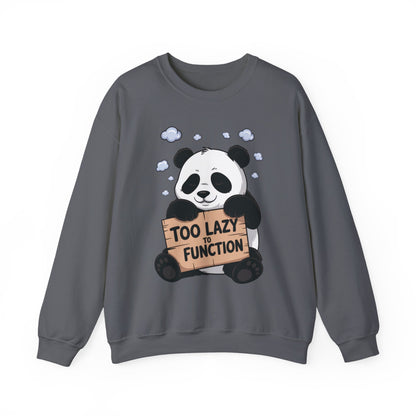 Panda Lazy Crewneck Sweatshirt - Funny Gift for Relaxation, Cute Animal Apparel for Cozy Days, Perfect for Fall and Winter