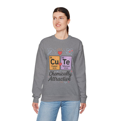 Cute Chemistry Sweatshirt for Women, Periodic Table Sweatshirt, Chemistry Gift for Her, Gift for Science Lovers, Valentine's Day Sweatshirt