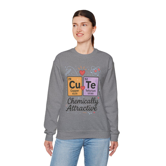 Cute Chemistry Sweatshirt for Women, Periodic Table Sweatshirt, Chemistry Gift for Her, Gift for Science Lovers, Valentine's Day Sweatshirt