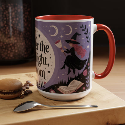 Under the Moonlight I Bloom Mug, Witchy Moon Magic Coffee Cup, Feminine Mystic Gift for Spiritual, Self Growth Lovers, Coffee Mug (11, 15oz)