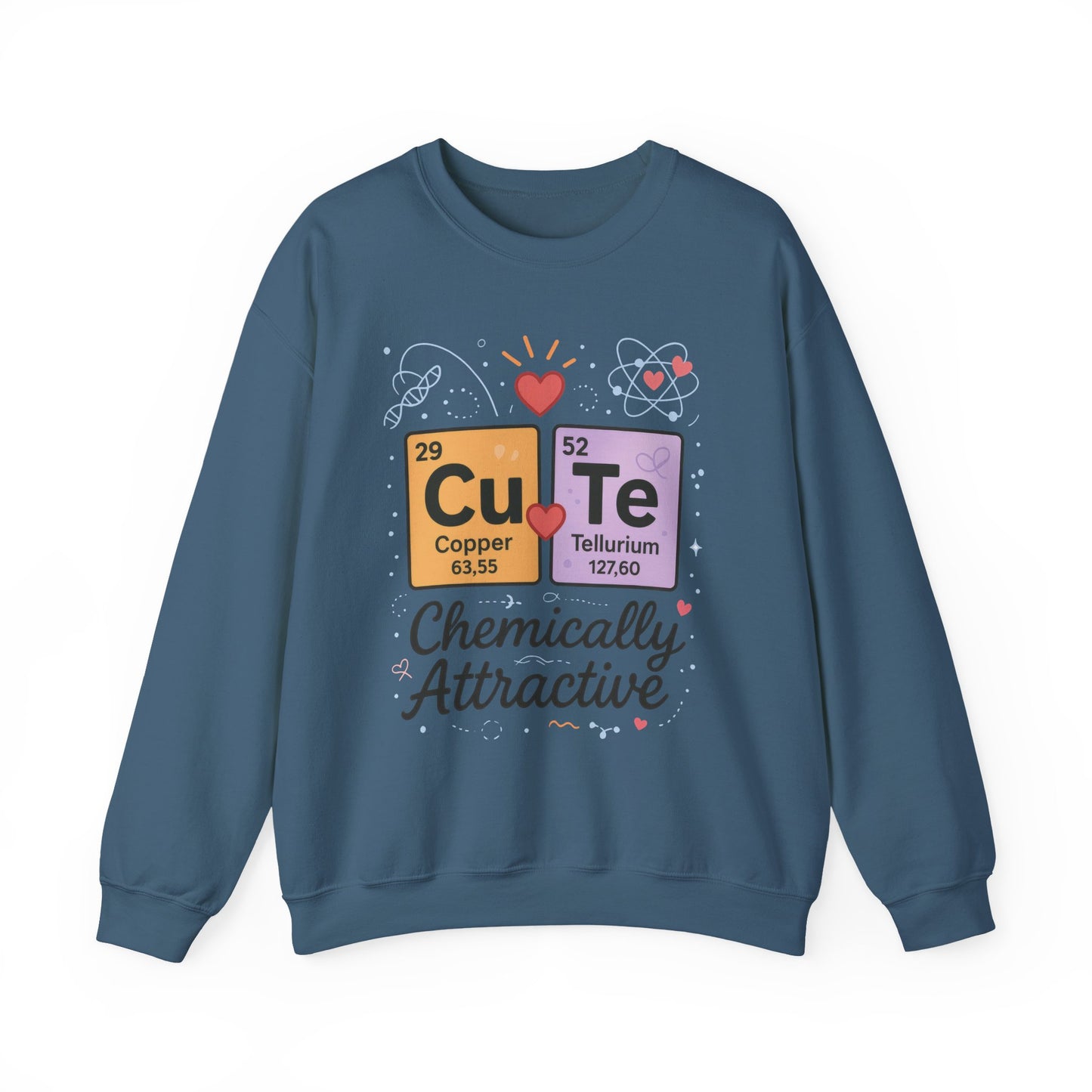 Cute Chemistry Sweatshirt for Women, Periodic Table Sweatshirt, Chemistry Gift for Her, Gift for Science Lovers, Valentine's Day Sweatshirt