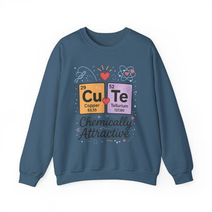 Cute Chemistry Sweatshirt for Women, Periodic Table Sweatshirt, Chemistry Gift for Her, Gift for Science Lovers, Valentine's Day Sweatshirt