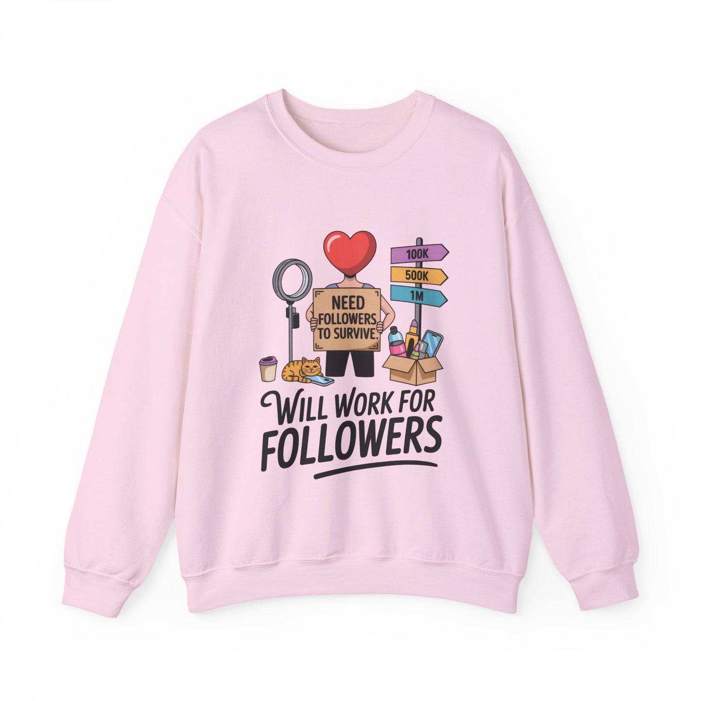 Funny Influencer Womens Sweatshirt, Social Media Sweatshirt, Humor Gifts, Crewneck for Influencers, Casual Wear, Womens Cozy Meme Top