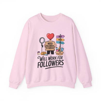 Funny Influencer Womens Sweatshirt, Social Media Sweatshirt, Humor Gifts, Crewneck for Influencers, Casual Wear, Womens Cozy Meme Top