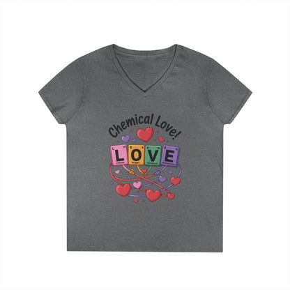 Chemical Love V-Neck T-Shirt, Cute Chemistry Shirt, Valentine's Day Gift, Science Lover Apparel, Funny Graphic Tee