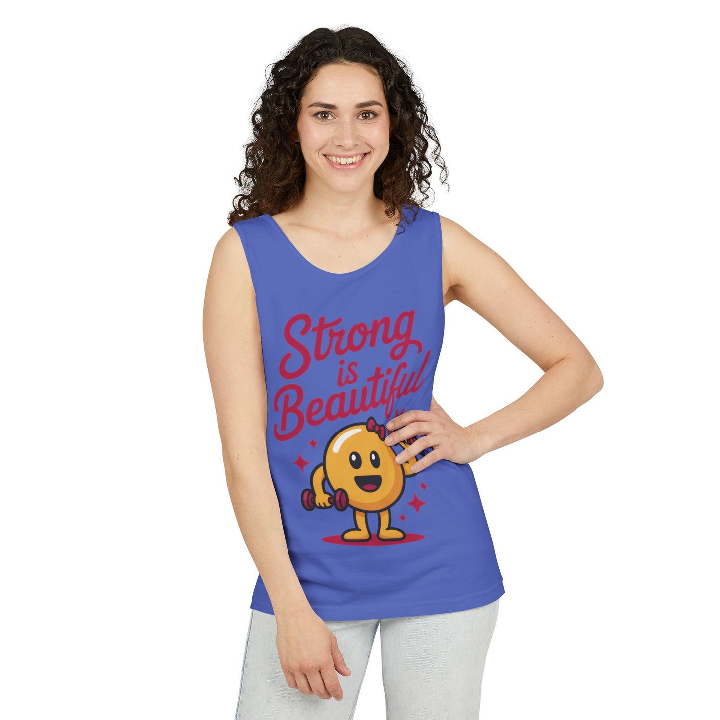 Strong is Beautiful Womens Tank Top, Cute Fitness and Gym Motivation Shirt, Workout Shirt, Exercise Top, Gift for Her, Summer Activewear