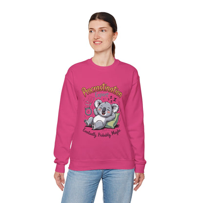 Procrastination Expert Womens Sweatshirt, Funny Crewneck, Cozy Gift for Students, Lazy Day Apparel, Womens Sweatshirt for Relaxation