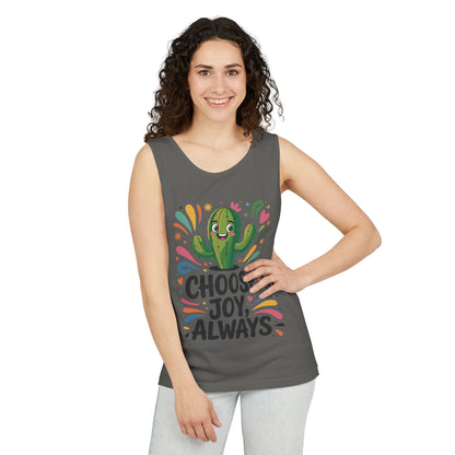 Joyful Cactus Womens Tank Top, Choose Joy Always, Summer Tank, Casual Wear, Gift for Friends, Trendy Top, Vacation Outfit