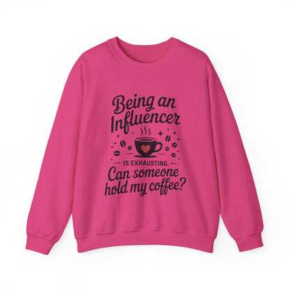 Social Media Humor Womens Sweatshirt, Funny Influencer Sweatshirt, instagram girl top, tiktok fashion, Perfect for Coffee Lovers