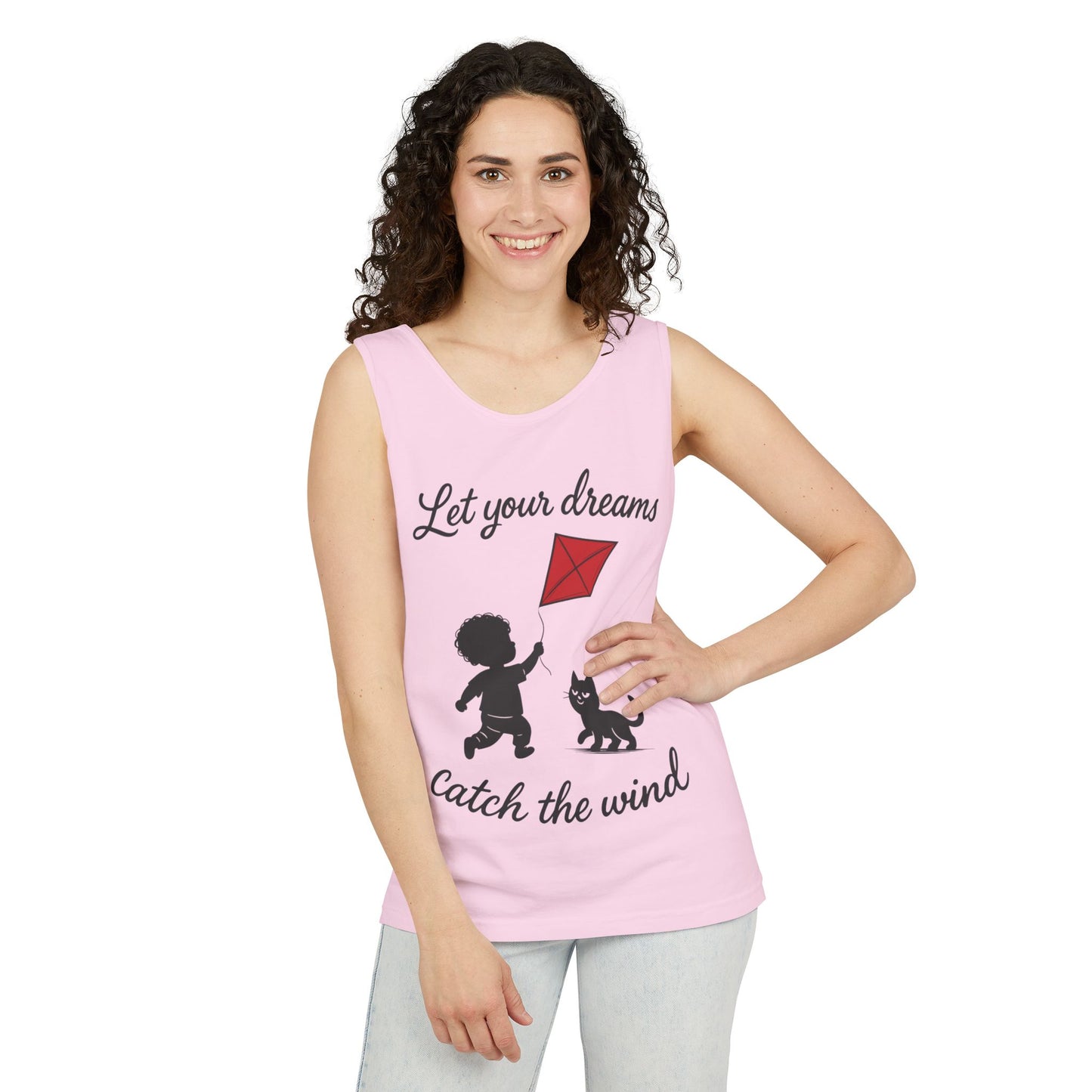 Dream-Catching Tank Top - Lightweight, Womens, Inspirational Graphic Tee, Summer Wear, Perfect Gift for Kids & Families