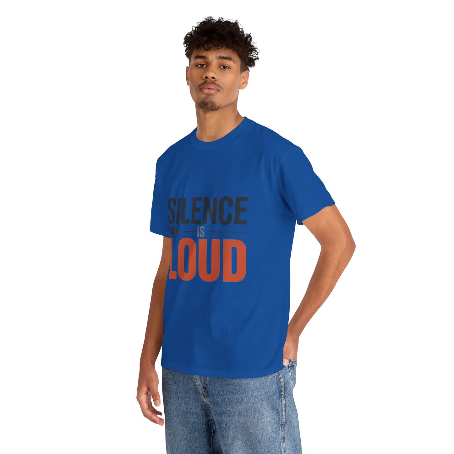 Silence Is Loud Motivational Quote Mens T-Shirt, Silence Tee, ironic Tee, Graphic Tee