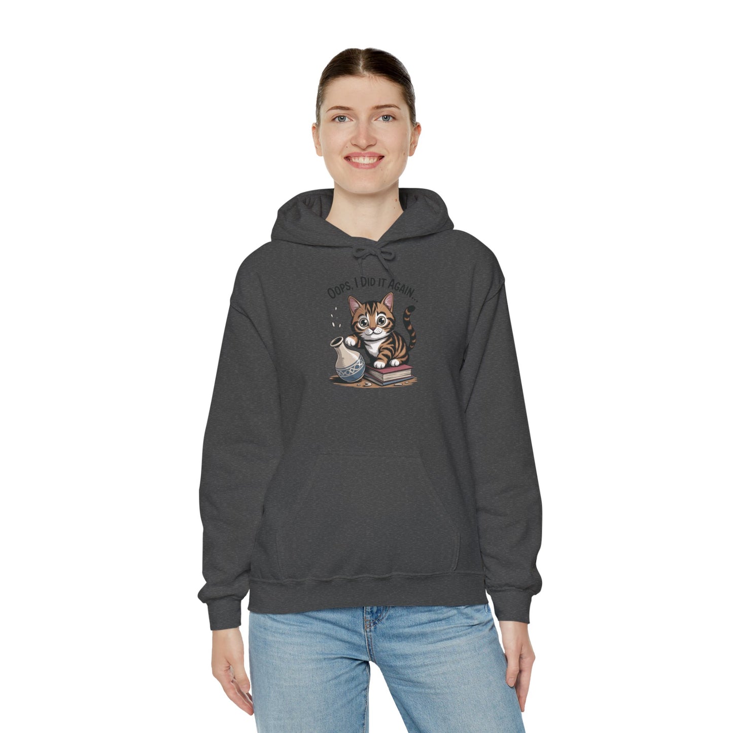 Cat Lover's Hoodie: Oops, I Did It Again, Funny Sweatshirt, Gifts for Animal Lovers, Cozy Hooded Sweatshirt, Pet Owner Apparel, Cute [...]