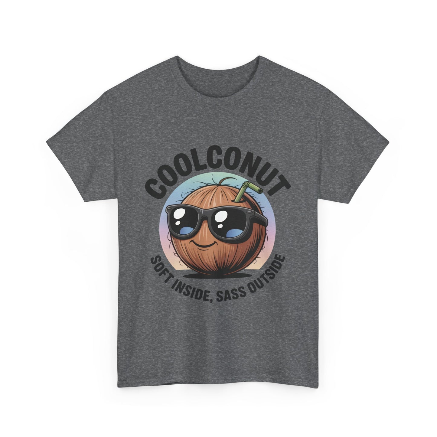 Coolconut Graphic Men's Tee, Soft Inside Sass Outside, Men's T-Shirt for Beach Lovers, Men's Fun Gift, Summer Vibes, Humor Apparel