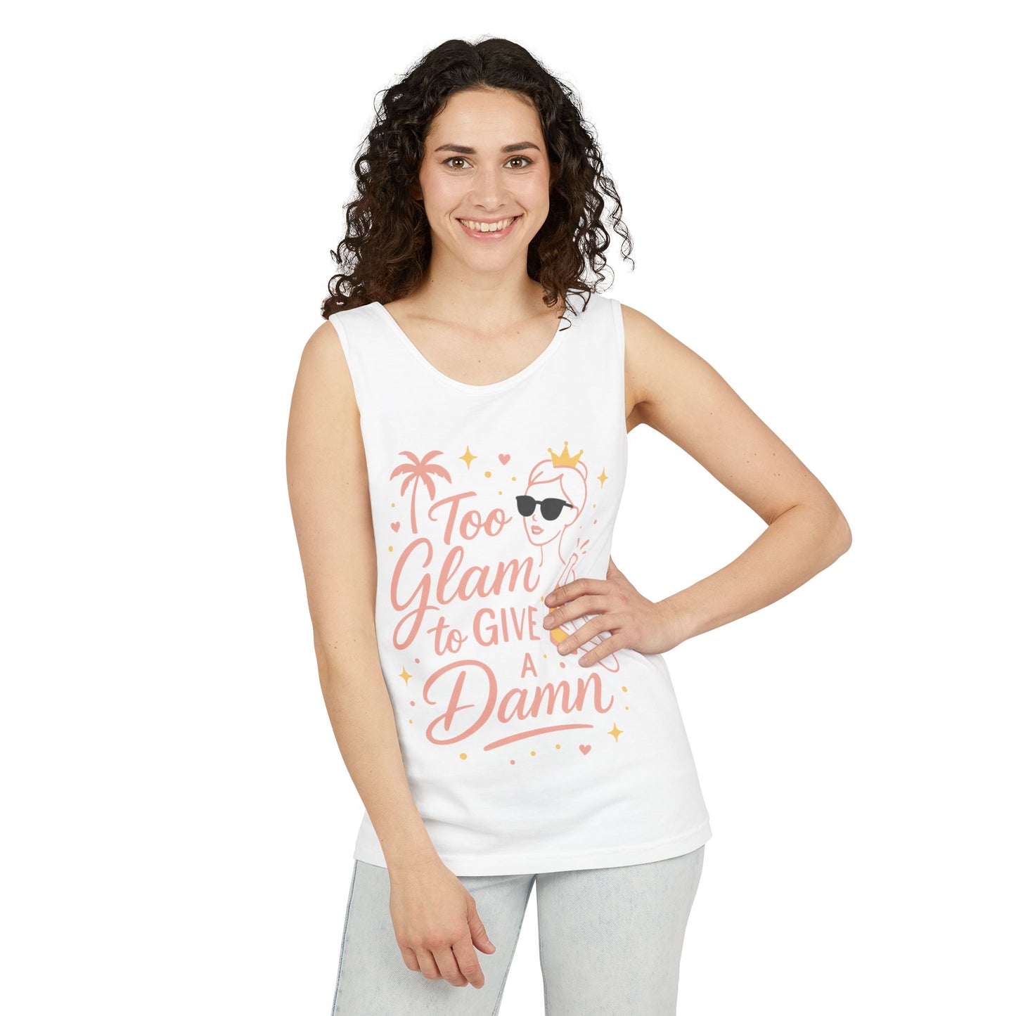 Too Glam to Give a Damn Bridal Party Tank Top, Bachelorette Party Tee, Bridesmaid Wedding Tee, Hen Party Top, Bridal Shower,Bridesmaids Gift
