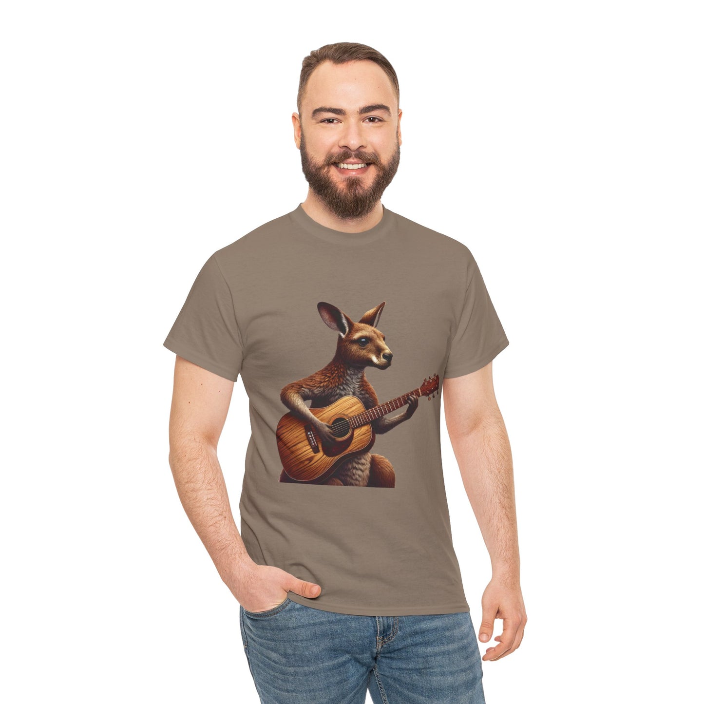Funny Kangaroo Playing Guitar T-Shirt, Cute Animal Music Lover Shirt,  Aussie Wildlife Gift Idea, Music Lovers, Animal Tee, Fun Gift