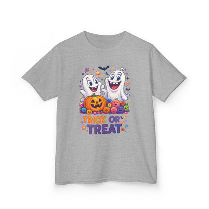 Trick or Treat Kids Halloween T-Shirt, Cute Ghosts Pumpkin Design, Fun Spooky Tee for Boys Girls
