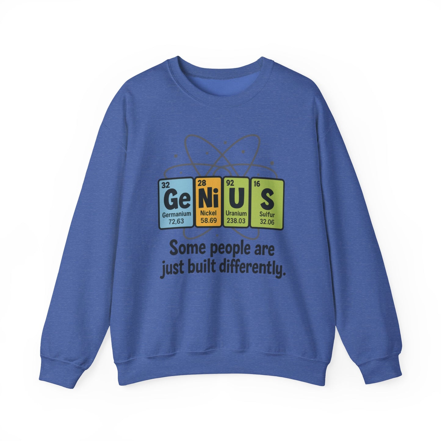 Funny Womens Science Sweatshirt, Genius Periodic Table Pullover, Nerdy Chemistry Gift for Her,  Funny Gift for Nerds, Science Geek Apparel