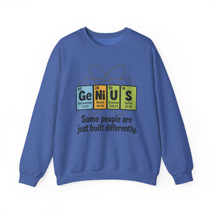 Funny Womens Science Sweatshirt, Genius Periodic Table Pullover, Nerdy Chemistry Gift for Her,  Funny Gift for Nerds, Science Geek Apparel