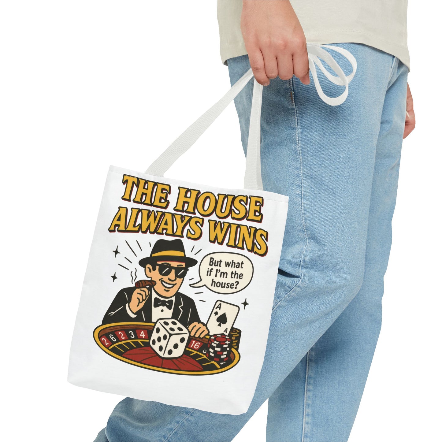 Casino Vibes Tote Bag, Fun Gift for Gamblers, Everyday Use, Travel Accessory, Stylish Shopping Bag, Unique Gambling Merch