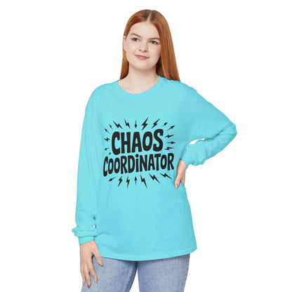 Chaos Coordinator Shirt Unisex Long Sleeve Tee, Funny Mom Life Gift, Mothers Day Shirt, Gifts for Team Leaders, Humor Apparel