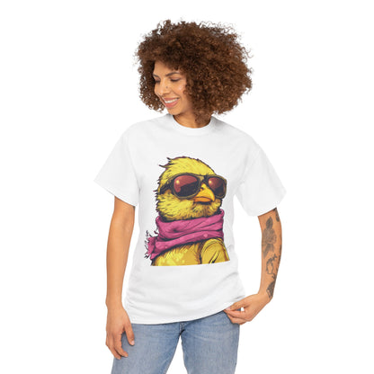 Chic Cool Chick T-Shirt, Unisex Heavy Tee, Funny Animal Tee, Trend Chick Graphic T-Shirt Gift