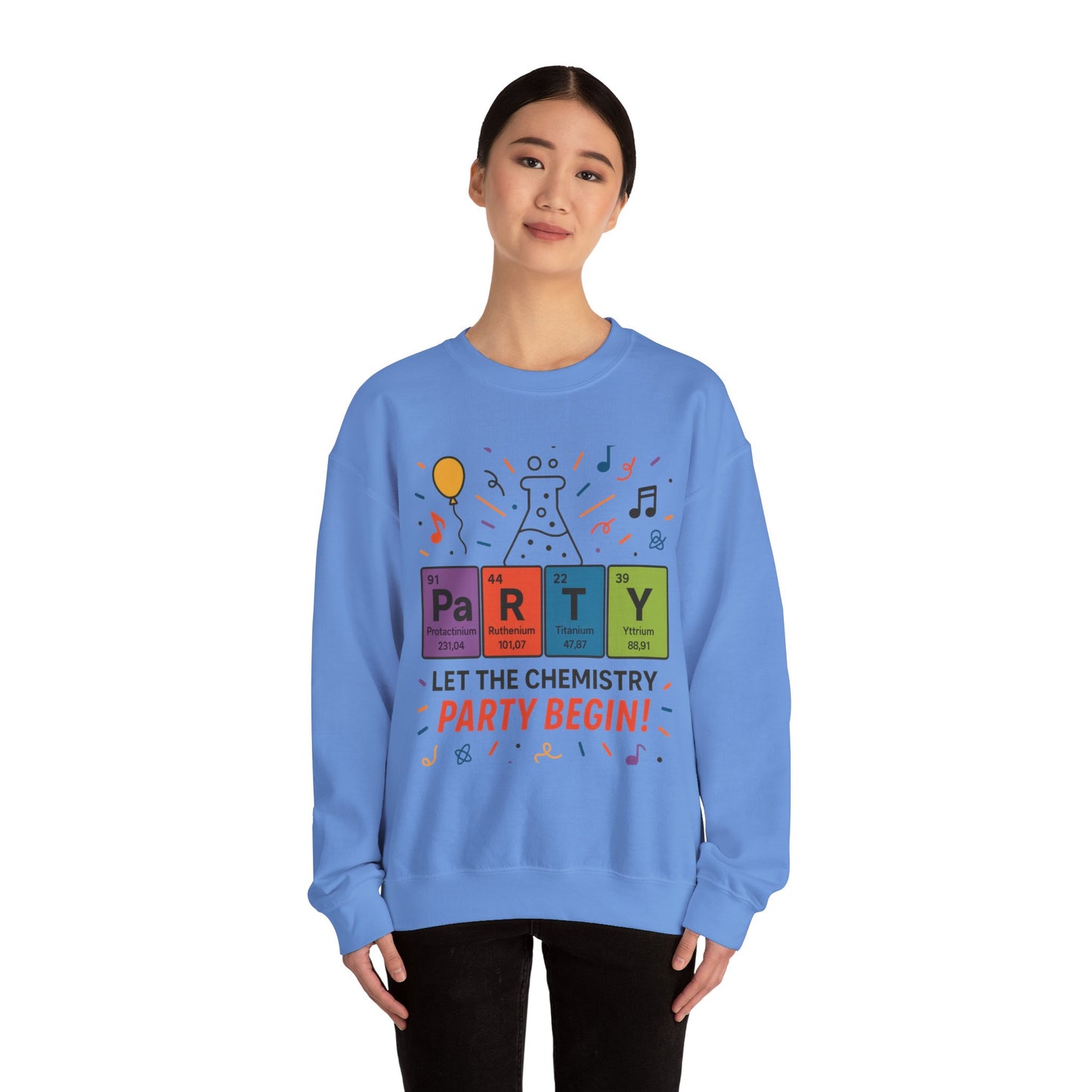 Party Chemistry Crewneck Sweatshirt, Chemistry Sweatshirt, Science Gift, Cute Crew Neck, Birthday Sweatshirt, Unisex Pullover