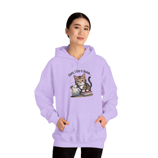 Cat Lover's Hoodie: Oops, I Did It Again, Funny Sweatshirt, Gifts for Animal Lovers, Cozy Hooded Sweatshirt, Pet Owner Apparel, Cute [...]
