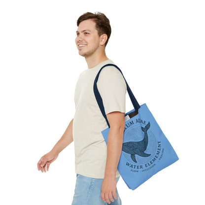 Whale Water Element Tote Bag: Spiritual Gift, Eco-Friendly, Beach Bag, Yoga Accessories, Meditation Essentials, Weekender Bag, Large Bag