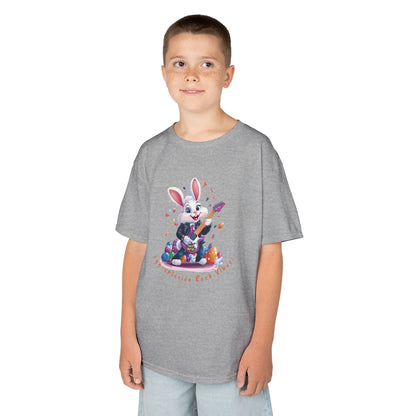Explosive Rock Vibes Kids Tee - Fun Bunny Graphic T-Shirt for Young Rockstars
