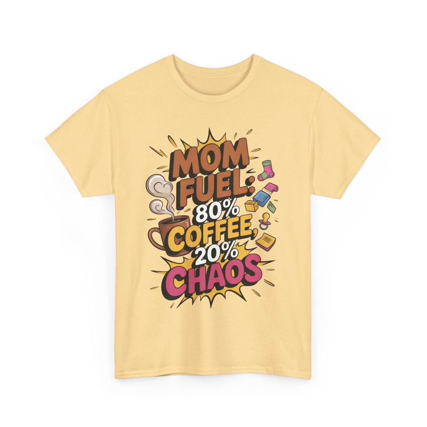 Funny Mom Fuel Coffee Tee, Gifts for Moms, Mother's Day Gift, Coffee Lover Shirt, T-Shirt for Coffee Loving Moms, Tired Mom Life Tee