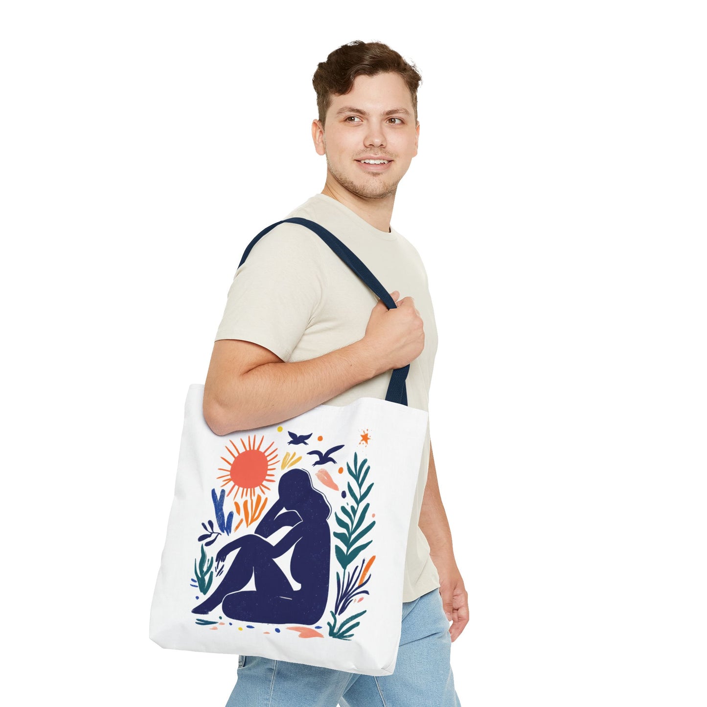 Boho Art Tote Bag, Versatile Eco-Friendly Carryall, Gift for Her, Summer Outing, Beach Bag, Reusable Shopping Tote